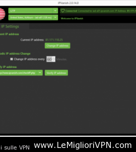 IPVanish Ip Settings - clicca per ingrandire