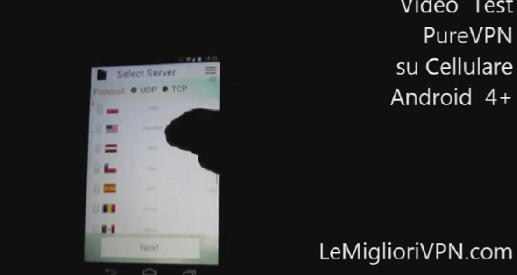 VPN su Android di PureVPN