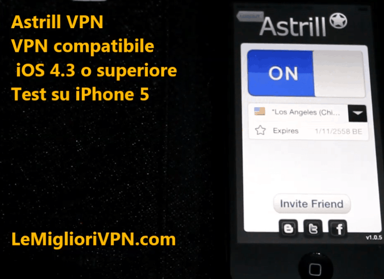 Astrill iOS VPN client