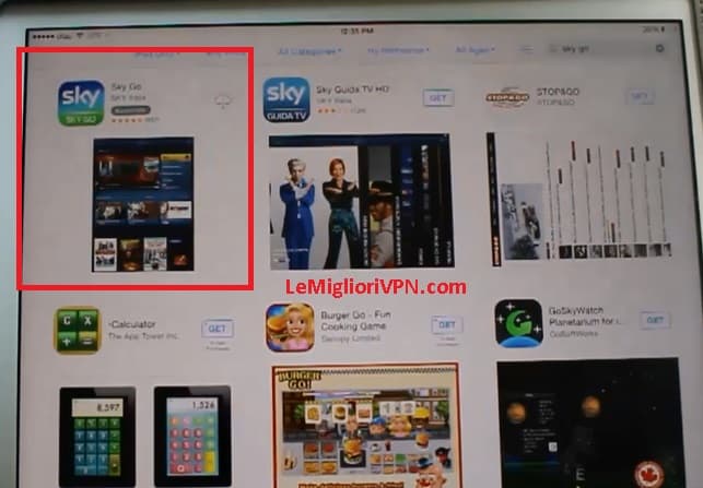 come vedere sky go all'estero sull'ipad