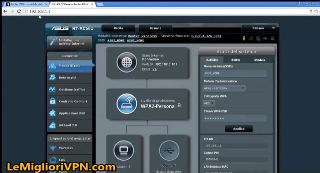 come configurare la vpn sul router