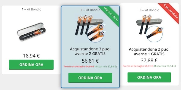 Prezzi Bondic colla