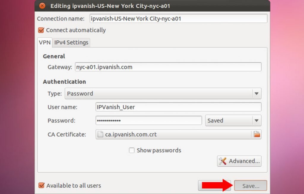 configurare vpn manualmente linux