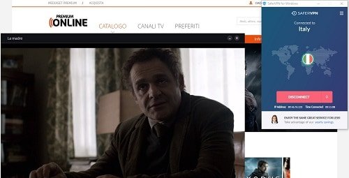 saferVPN mediaset premium