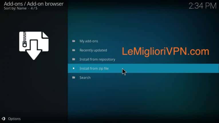 Installare Repo per Kodi da File Zip