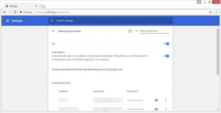 Gestire le password con Chrome password manager