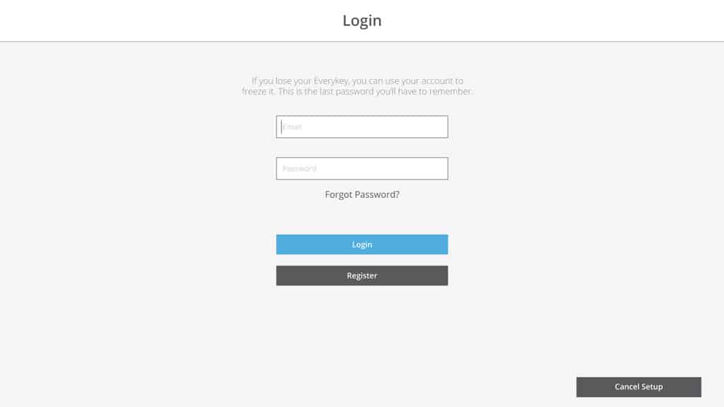 Login ad Everykey generatore di password