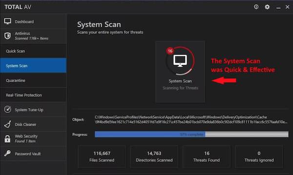 Total Av antivirus gratis TotalAv antivirus recensione scansione